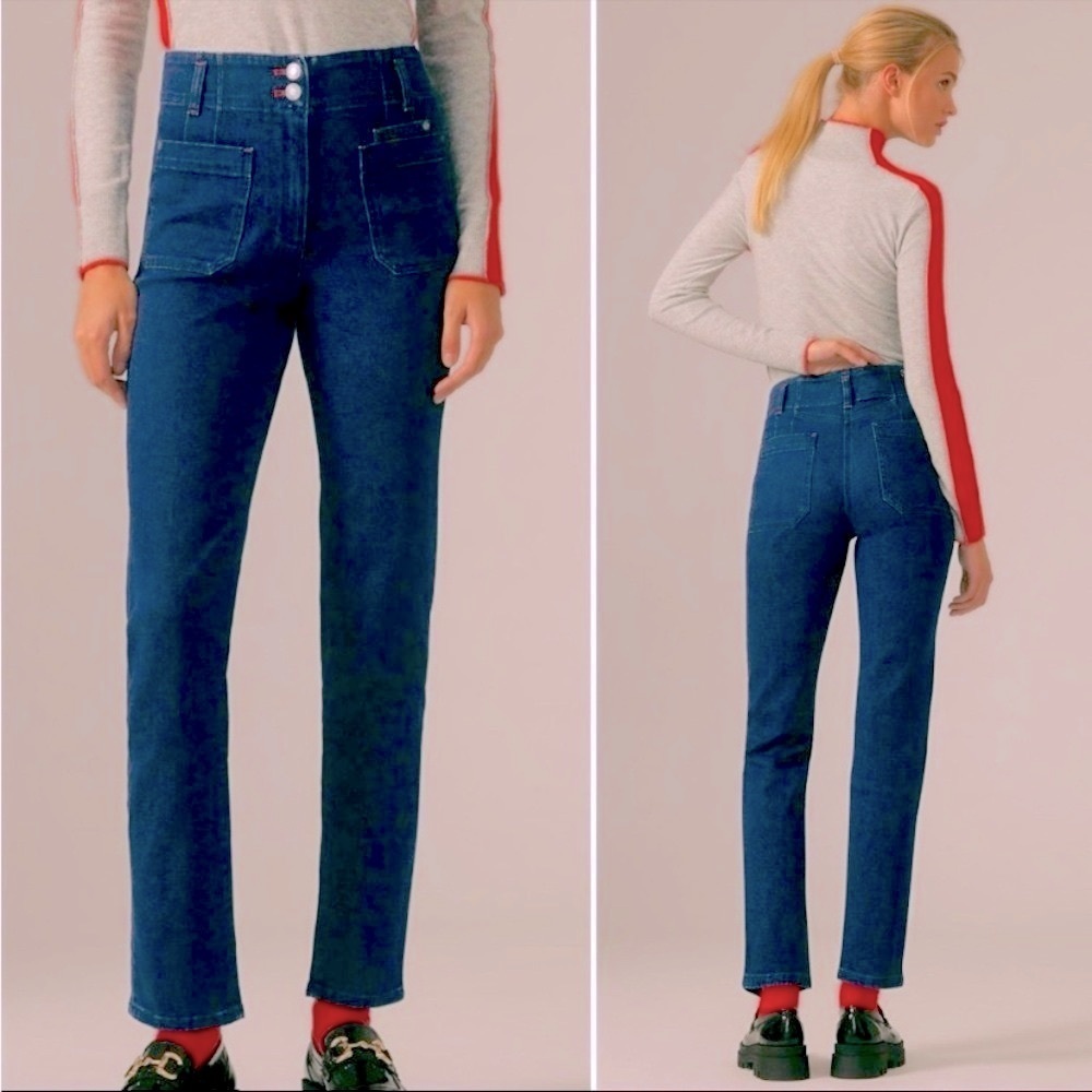 Anthropologie Maeve Junie High-Rise Slim-Leg Jeans size 28 fits 26